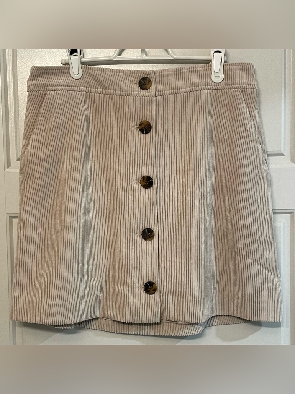 Hudson North Brown Button-Front Corduroy Skirt